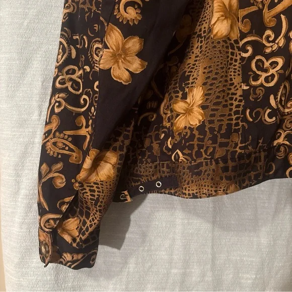 Coldwater Creek Jacket Button Up Long Sleeve Black/Gold Women’s Sz 3X NWOT - Picture 4 of 8